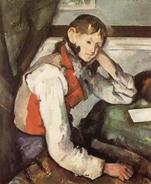 Paul Cezanne Boy in a Red Waistcoat oil painting image